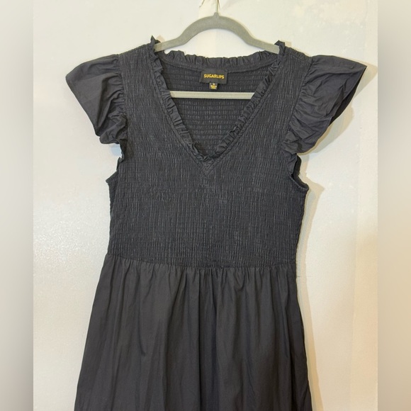 SUGARLIPS Sunfire Smocked Bodice Tiered Midi Dress - Picture 6 of 11